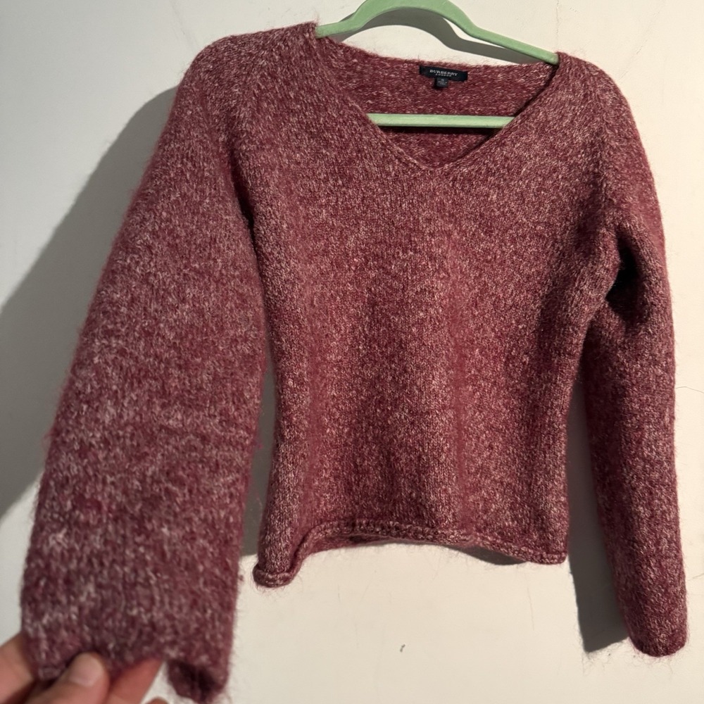 Burberry London Sweater Small Kid Mohair Blend Quiet Luxury Minimalist Parisian - Picture 4 of 7